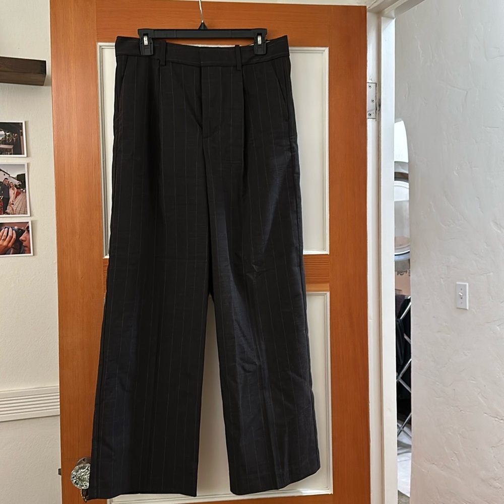 NWT Madewell Slouchy Straight Pants in Stripe